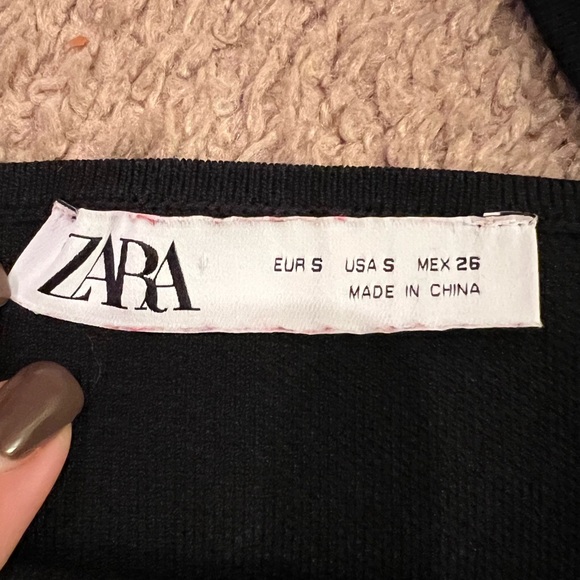 Zara Black Cropped Corset Tank, Small - Picture 2 of 4